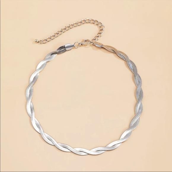 NEW STERLING SILVER DOUBLE LAYERED CHAIN NECKLACE, NICE NECKLACE, CUTE NECKLACE - Picture 5 of 6